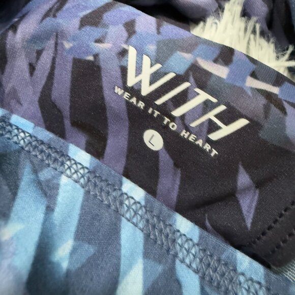 Women Peloton WITH Wear It To Heart Zepheria Strappy Sports Bra Blue Large - Picture 7 of 8